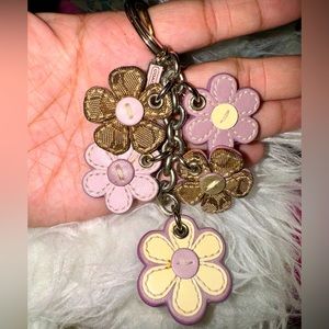 Coach Lavender Flowers Keychain